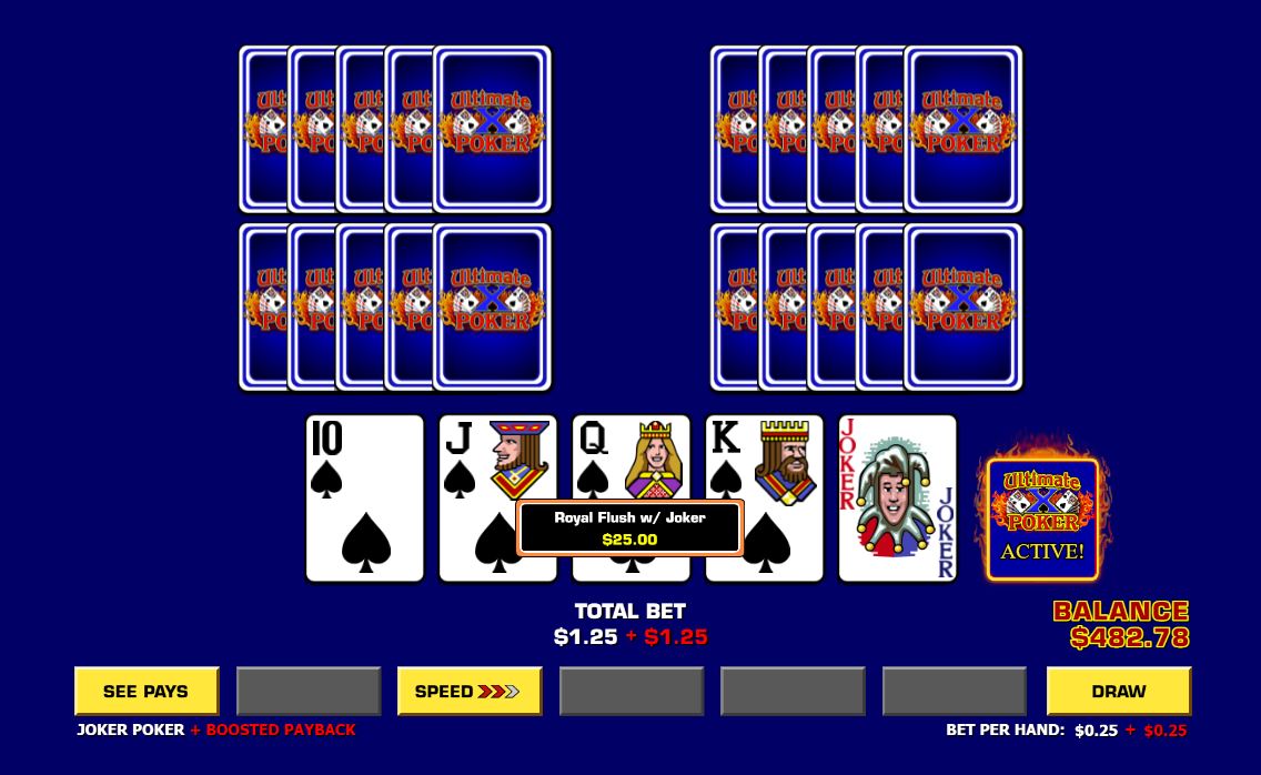 Ultimate X Poker Five Play | Casino Slot Game | Atlantic Lottery
